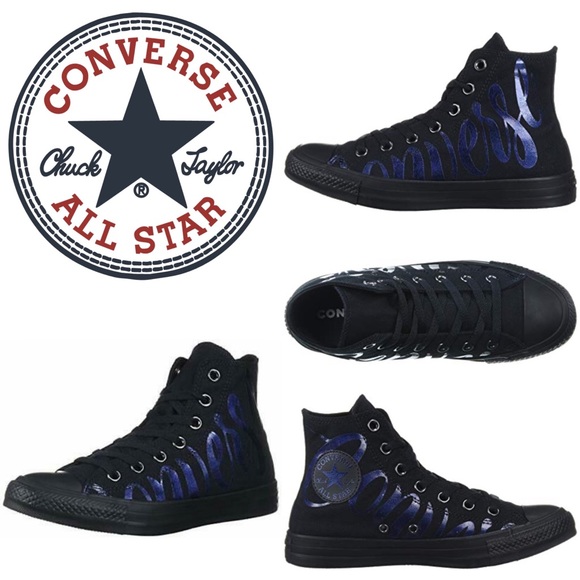🆕⭐️ Chuck Taylor AS Logo Print Hi Top Trainer BLK - Picture 4 of 14
